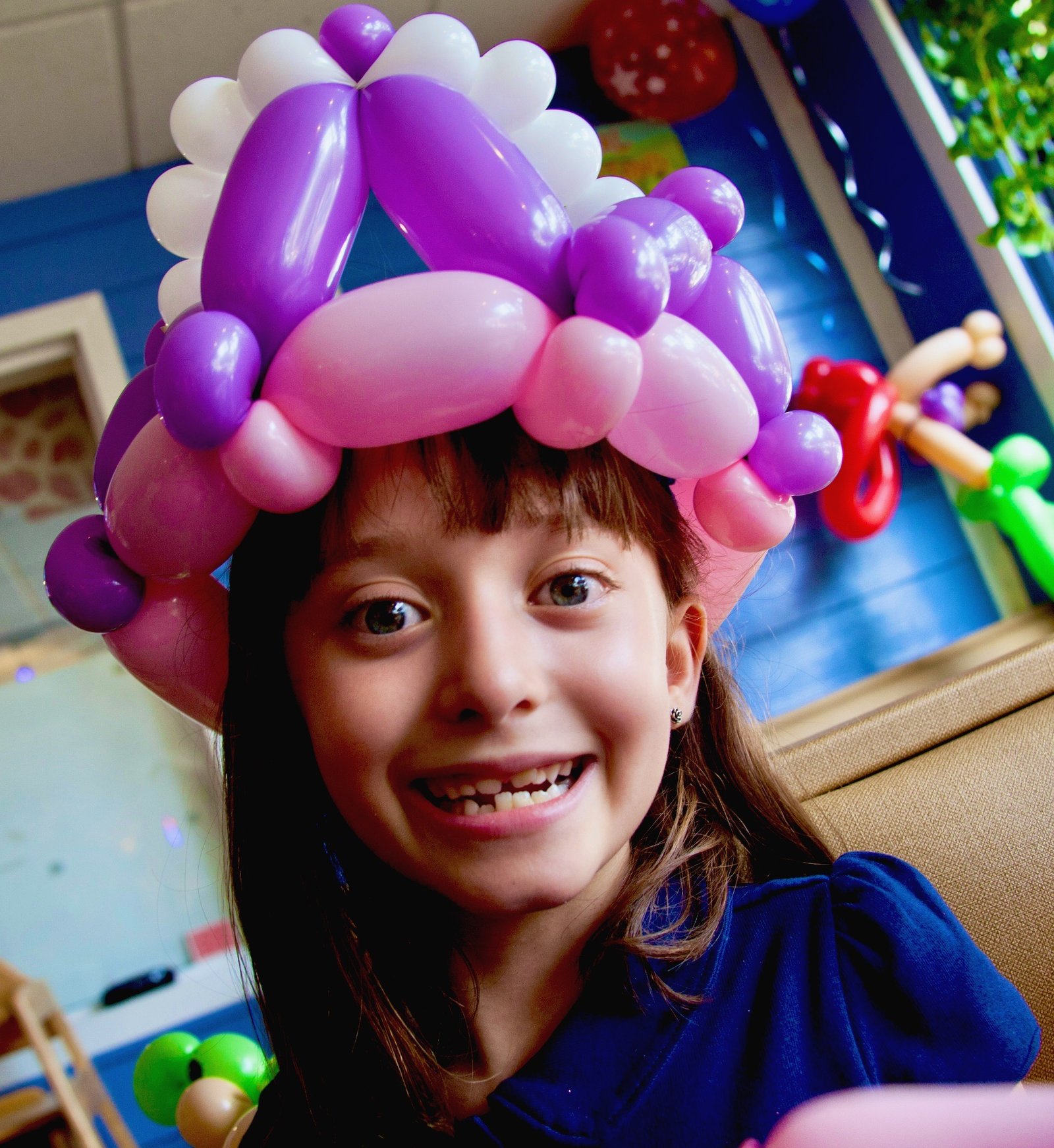 Beautifully decorated private party venue with custom balloon installations