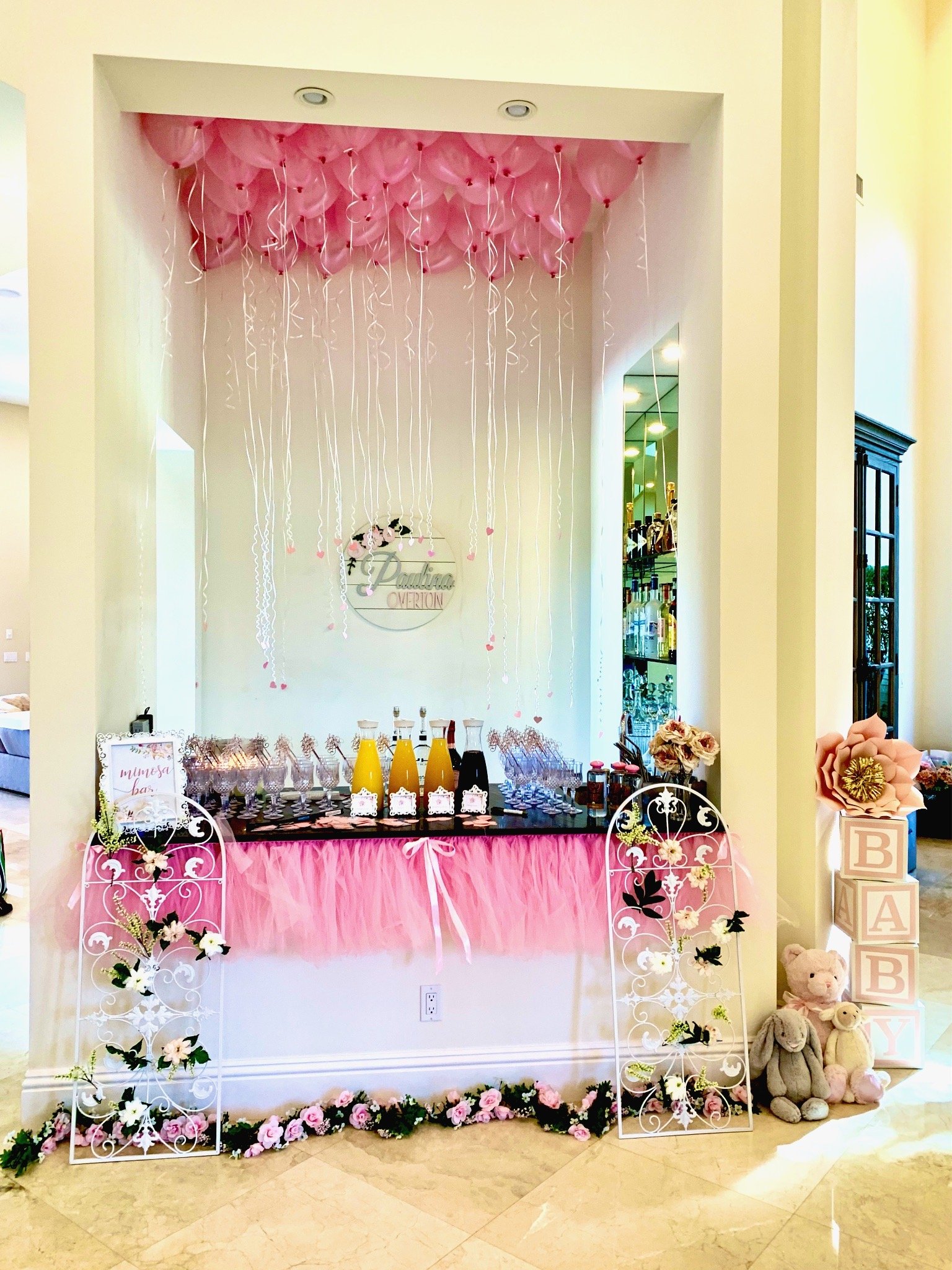 Elegant holiday and Christmas decor installation at a Florida venue